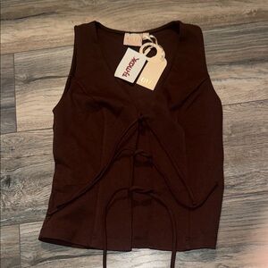 Good Luck Gem Chocolate Brown Tank Top